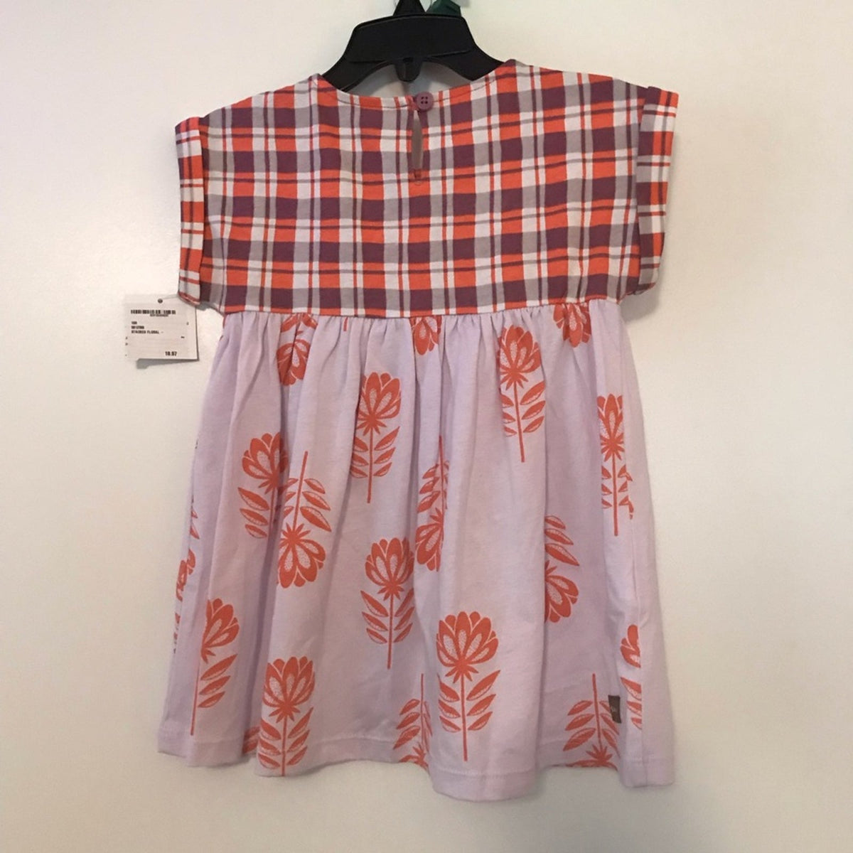 Tea NWT Children’s Floral Plaid Stacked Dress Size 2