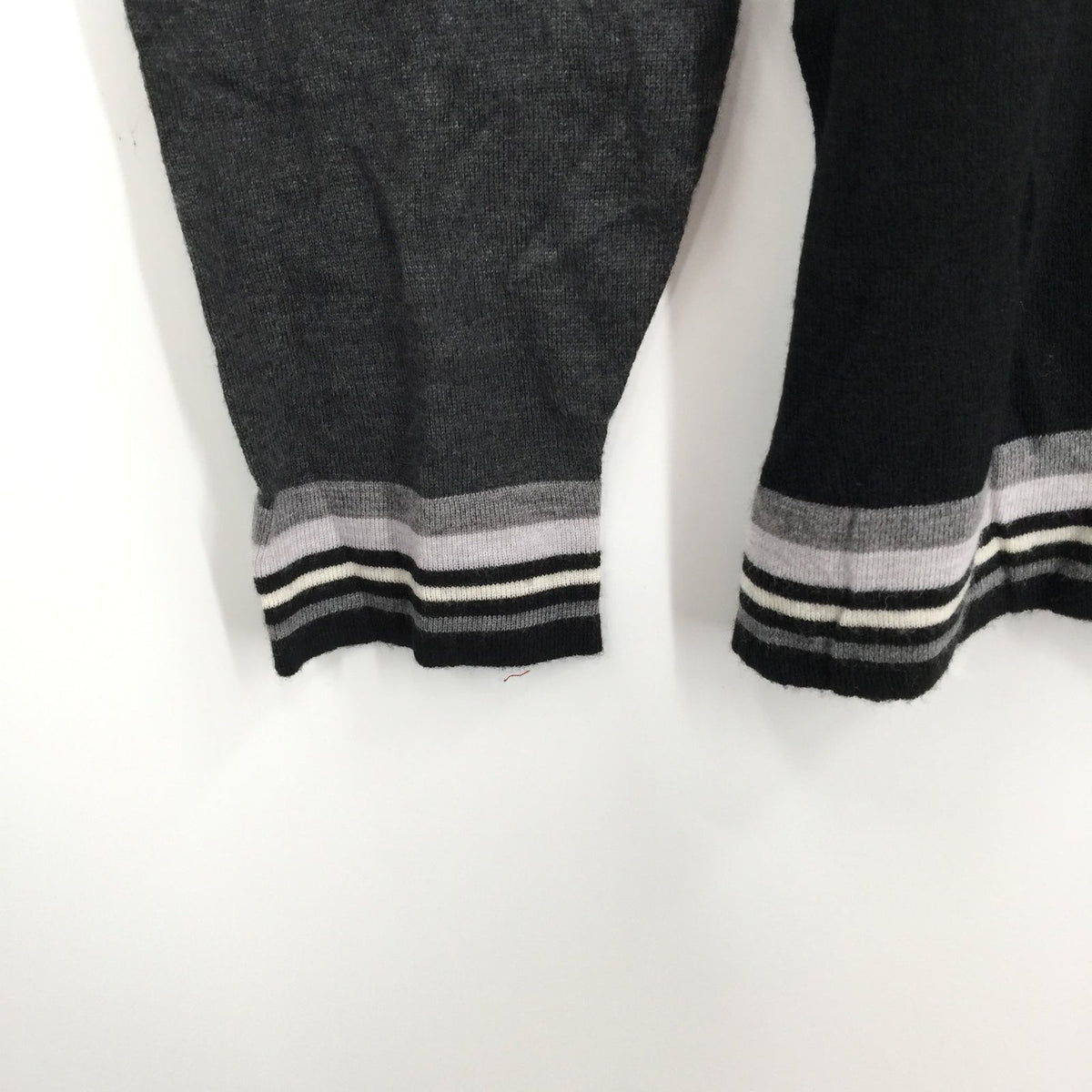 Good Man Brand Colorblock Raglan 100% Merino Wool Sweater Black/Gray SZ XX-Large