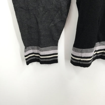Good Man Brand Colorblock Raglan 100% Merino Wool Sweater Black/Gray SZ XX-Large