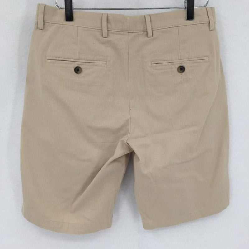 Slate & Stone Khaki Shorts Tab Front Woven 100% Cotton Men's 32 NEW