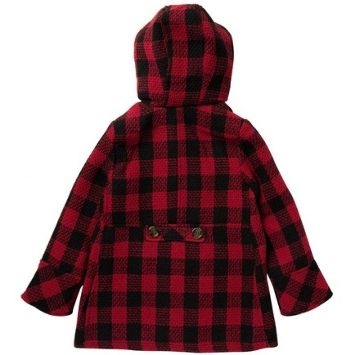 Urban Republic Double Breasted Plaid Coat Faux Fur Lined Size Large