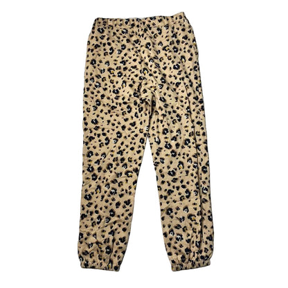 Love Fire Pull On Lounge Jogger Pants Size Medium Tan Animal Print NWT