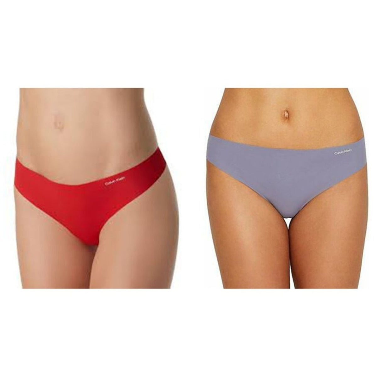 NWT Calvin Klein Invisibles Sissy Thong Panty Pack of 2 Size XSmall