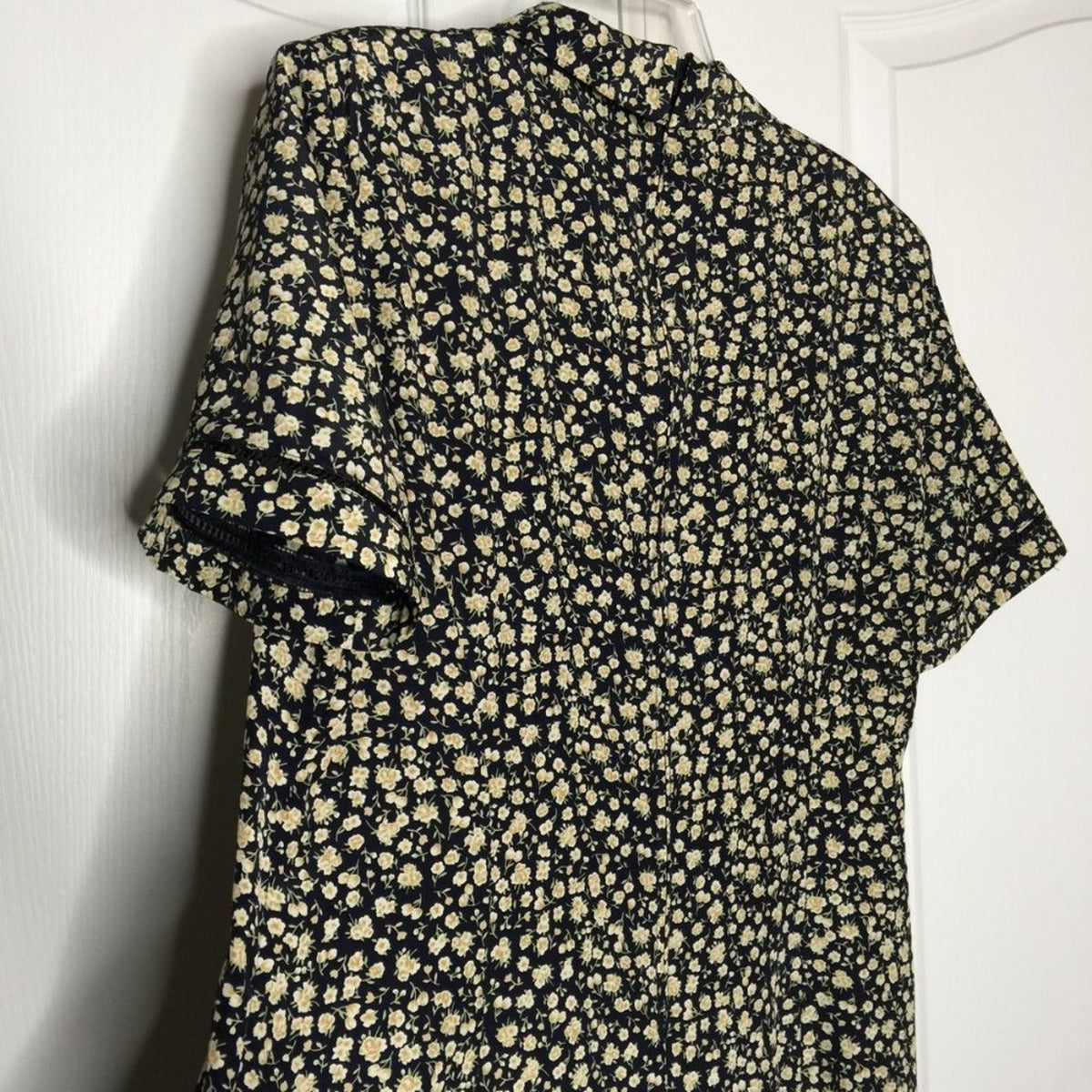 Leslie Fay Dresses Short Sleeve Back Zip Floral VINTAGE MODEST PRAIRIE 16