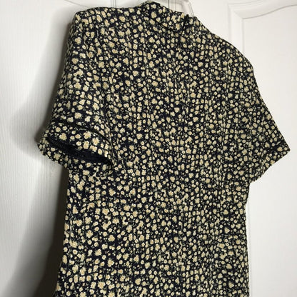 Leslie Fay Dresses Short Sleeve Back Zip Floral VINTAGE MODEST PRAIRIE 16