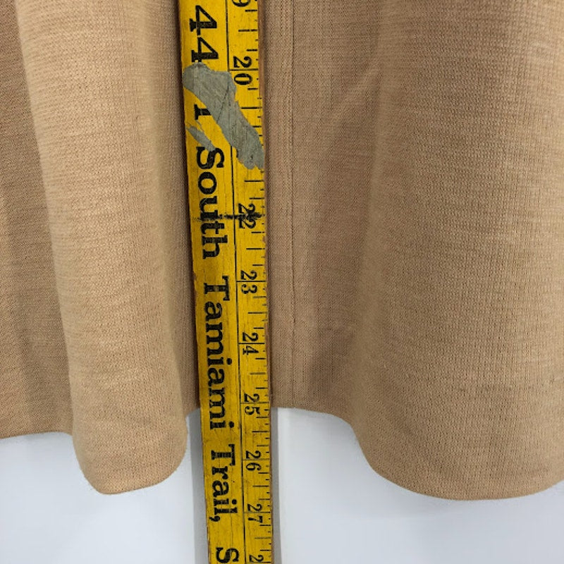 Vintage brown skirt Medium elastic waist homemade Stretchy Pencil PolyBlend