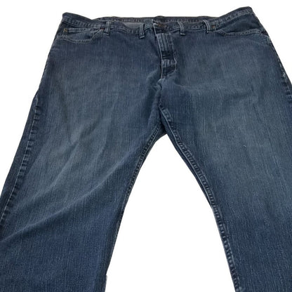 Wrangler Authentic Jeans Denim Relaxed Fit Cotton 46" Waist 32" Inseam Dark Wash