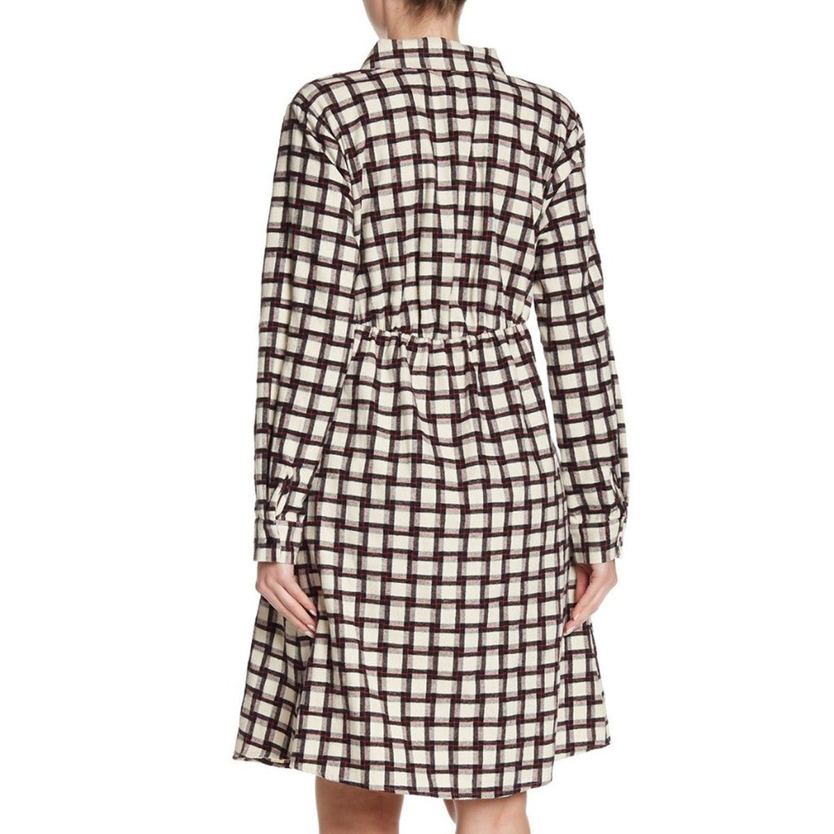 Velvet Heart Labella Button-Down Dress Long Sleeve Plaid Extra Small Pockets
