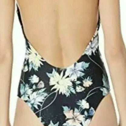 O'Neill Dahlia Floral Open Back Lace Up One Piece Size Medium