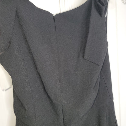Julia Jordan Sleeveless Size 4 shoulder Wide Leg Casual Career Jumpsuit Black