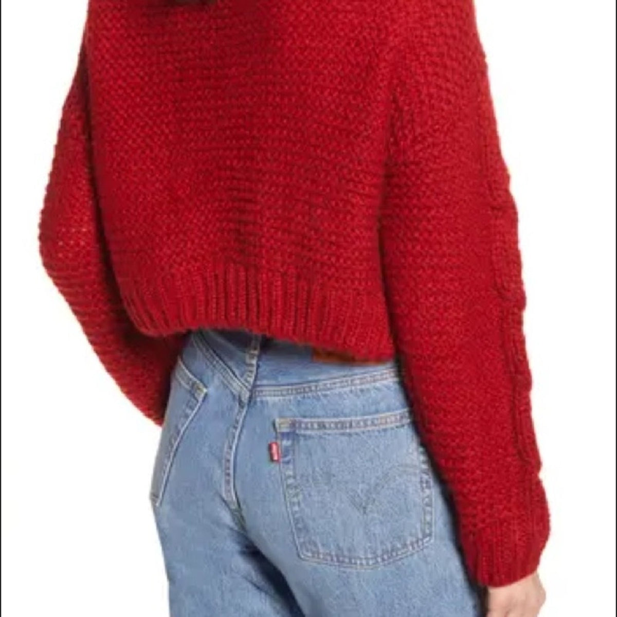Kirious NEW Red Texture Open Front Cardigan XLarge