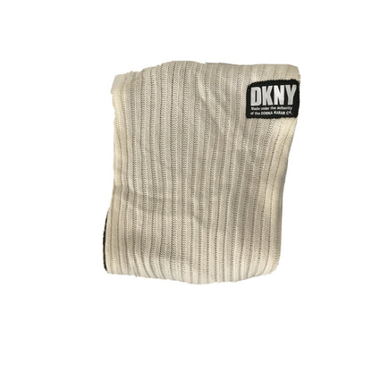 DKNY NEW Designer Infinity Scarf Cream and Black Knitted 30" x 12" Reversible