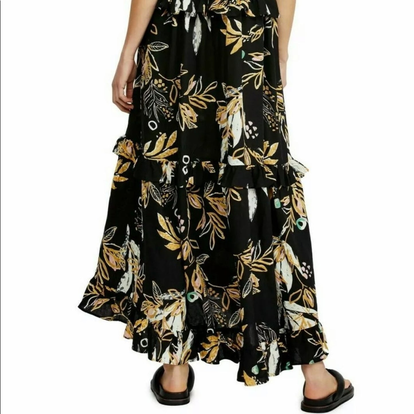 All in Favor Simone Floral Wrap Minidress Green Daisy Size XS new summer