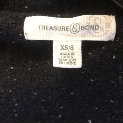 Treasure & Bond OVERSIZED FITS ALL speckled Black Reserve Stitch Cardigan small