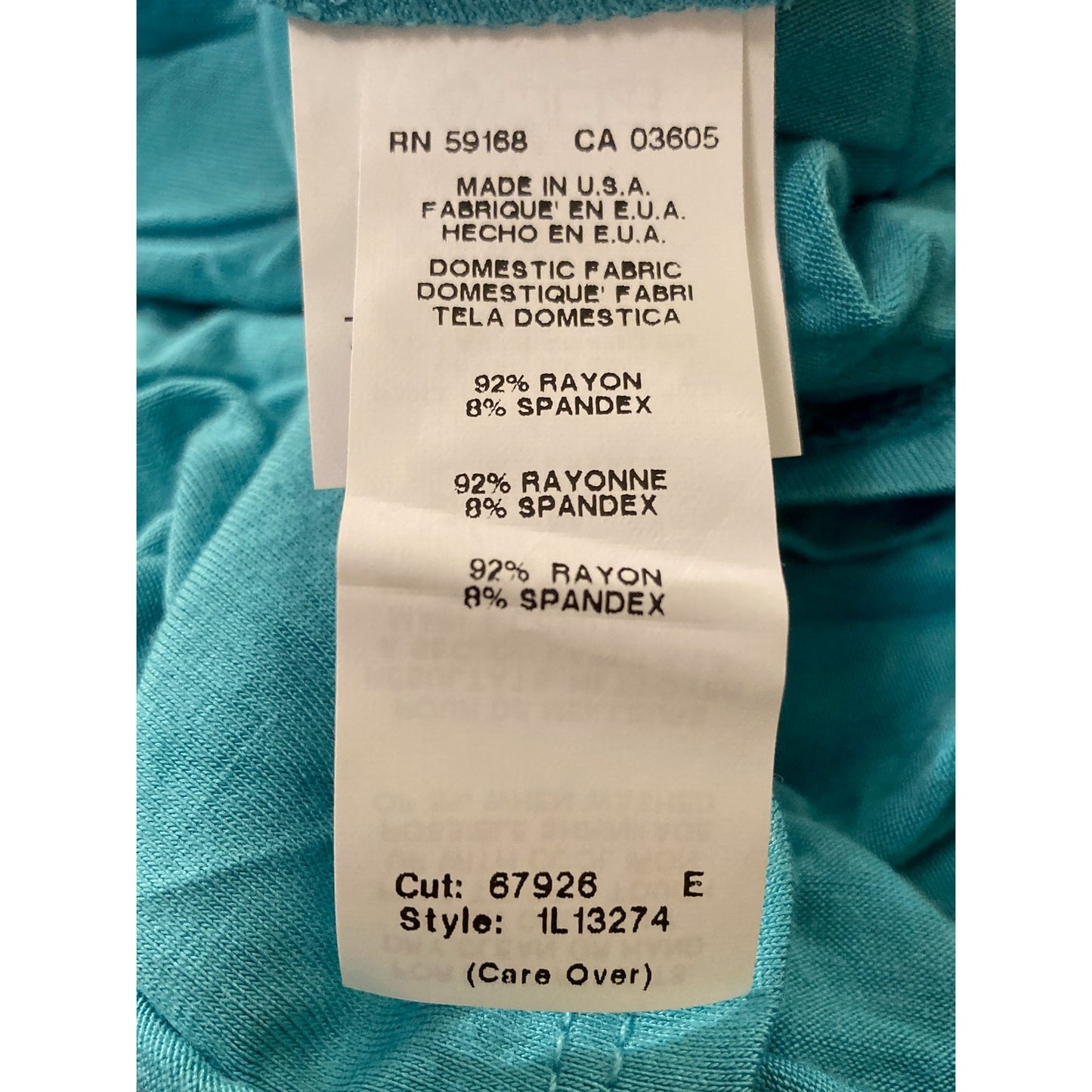 Karen Kane Sleeveless V-Neck Draped Front Tank Top Size Medium Aqua Blue NWT