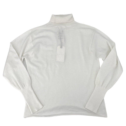 Leith NWT Raw Edge Roll Hem Turtleneck Pullover Sweater Size 2X Ivory NWT