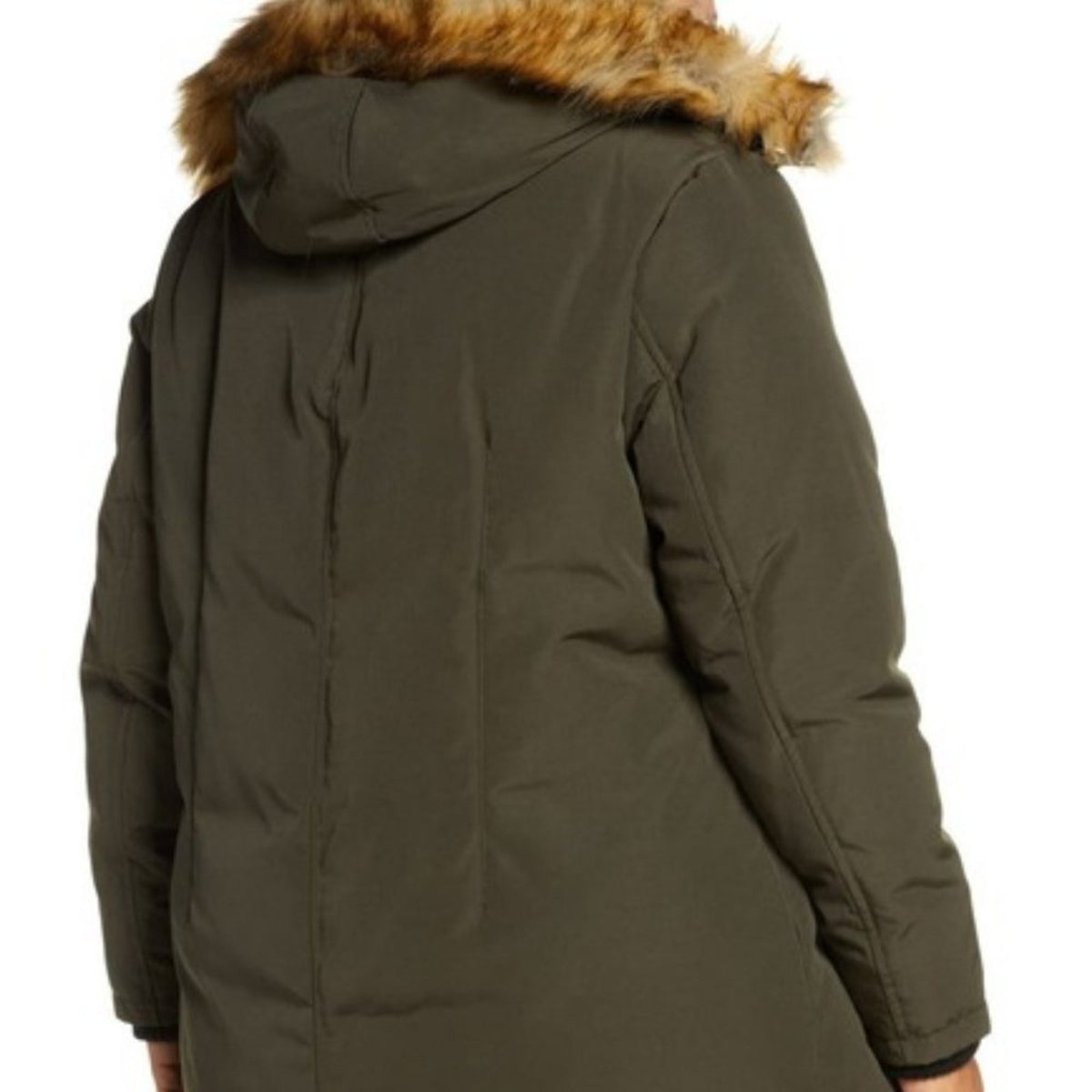 NEW Sam Edelman Faux Fur Trim Down Parka Coat Size 2 XL