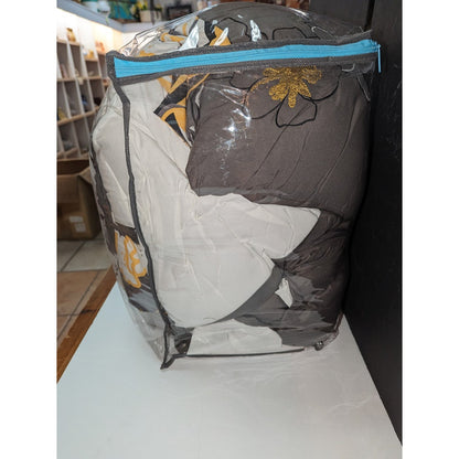 Mi Zone Allison Duvet Floral Design 4 Piece Comforter Set Yellow Full Queen