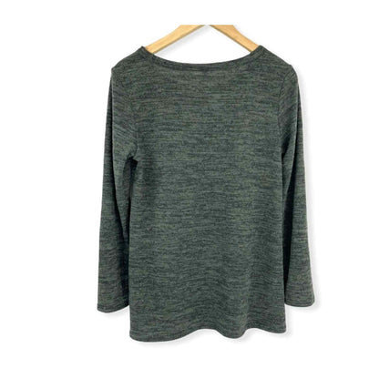 Forgotten Grace Women's Brushed Hacci Pullover Tunic Top Small Hunter Green NWT