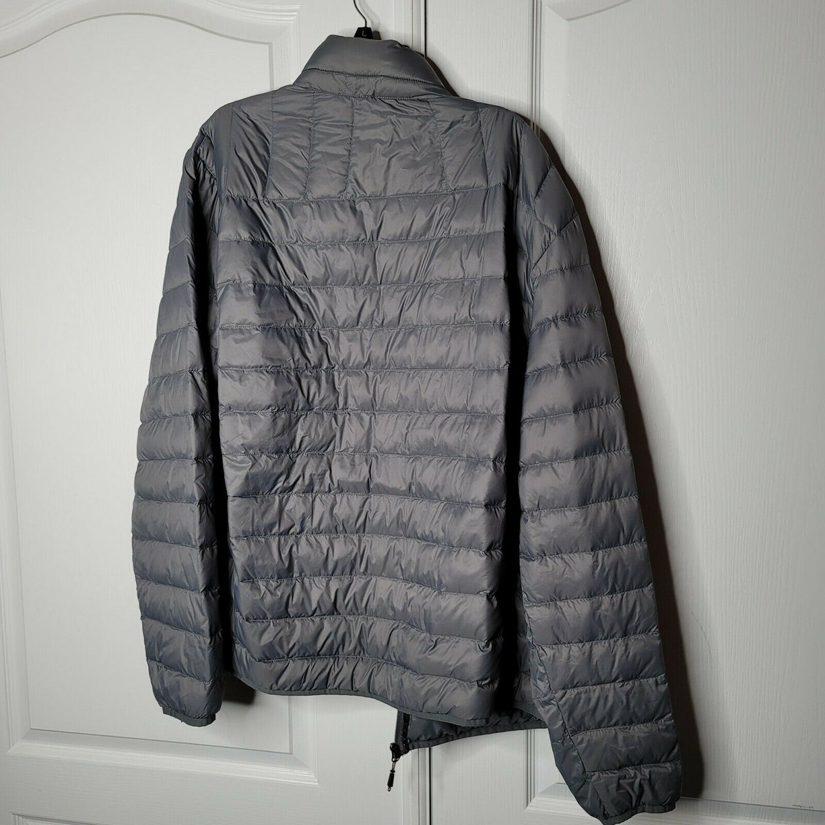 Hawke & Co. Quilted Packable Nylon Jacket Stand-Up Collar Gray Size XXL
