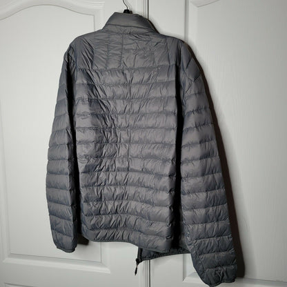 Hawke & Co. Quilted Packable Nylon Jacket Stand-Up Collar Gray Size XXL