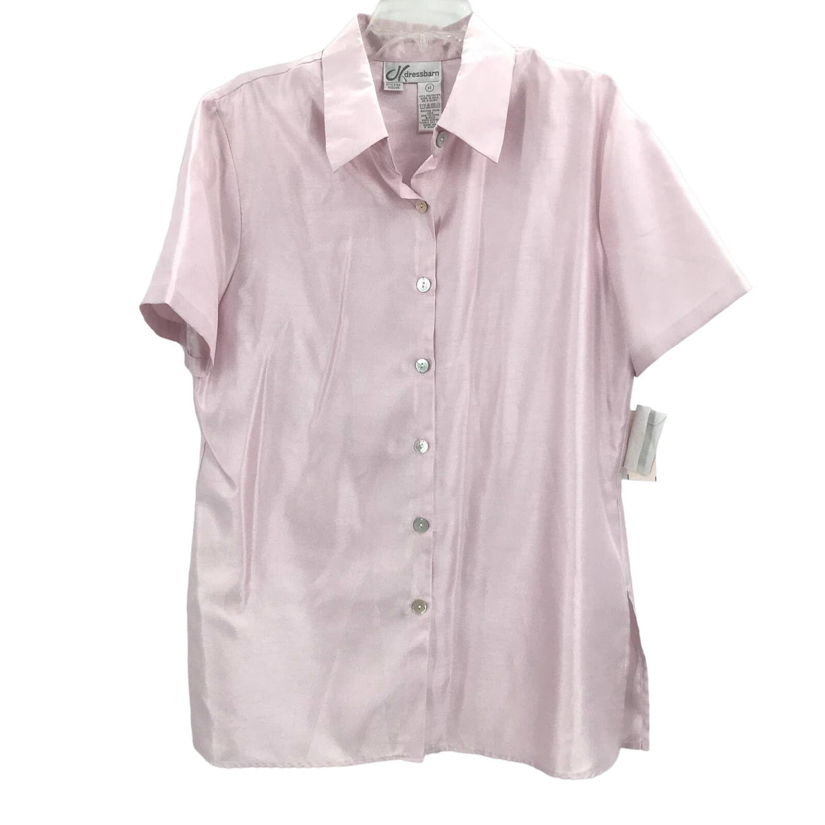 Dressbarn Lavender 2 Piece Set Button Down Shirt & Sleeveless Floral Tank Top 14