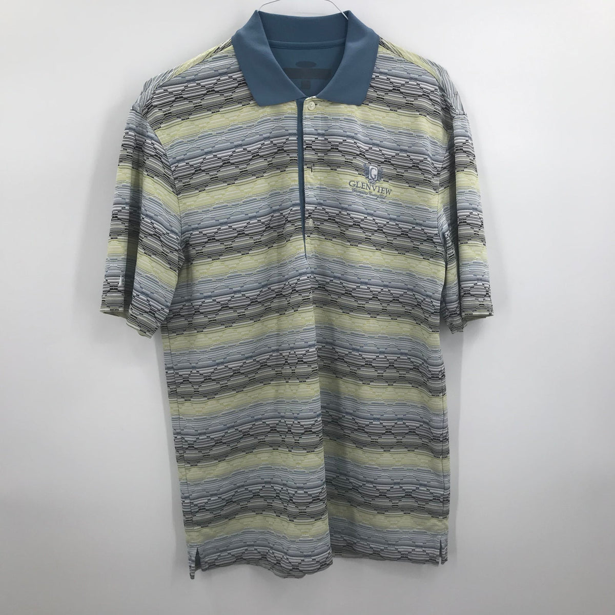 LOT GOLF MEDIUM Short Sleeve Striped 4 Polo Shirts Collared Neck