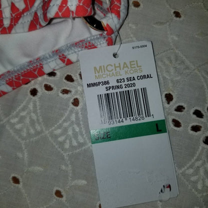 MICHAEL Michael Kors Ring Detail Bikini Bottom Size Large swimsuit swim bathing
