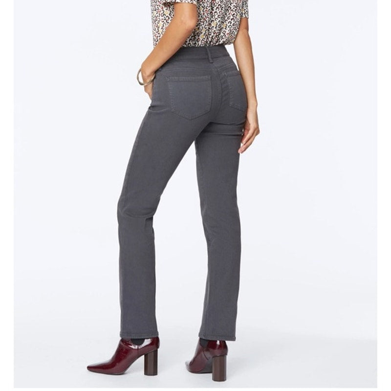 NYDJ Women's Jeans Marilyn Straight Size 4 Vintage Pewter Gray NWT Pants