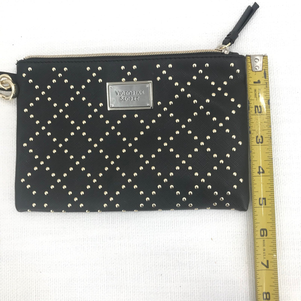 Victoria's Secret Women's Studded Clutches HandBag wristlet Black Size One