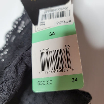 Wacoal Halo Lace Wire Free Bralette Bra Size 34 NEW casual black