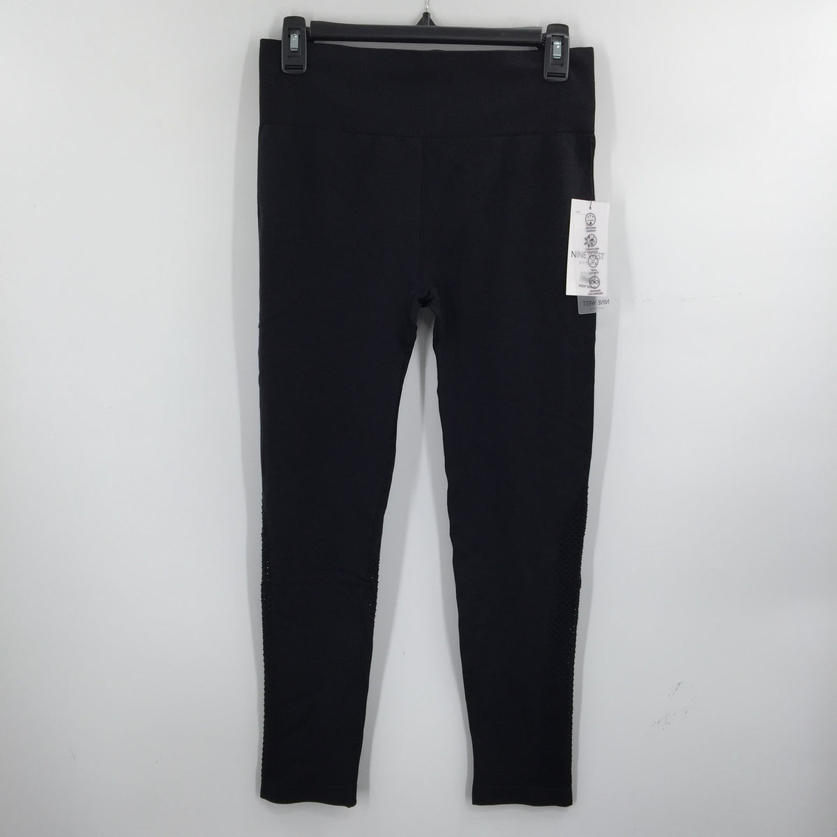 Nine West Active Stretch Crop Leggings Gym Yoga Comfort Black Size L/X-Large