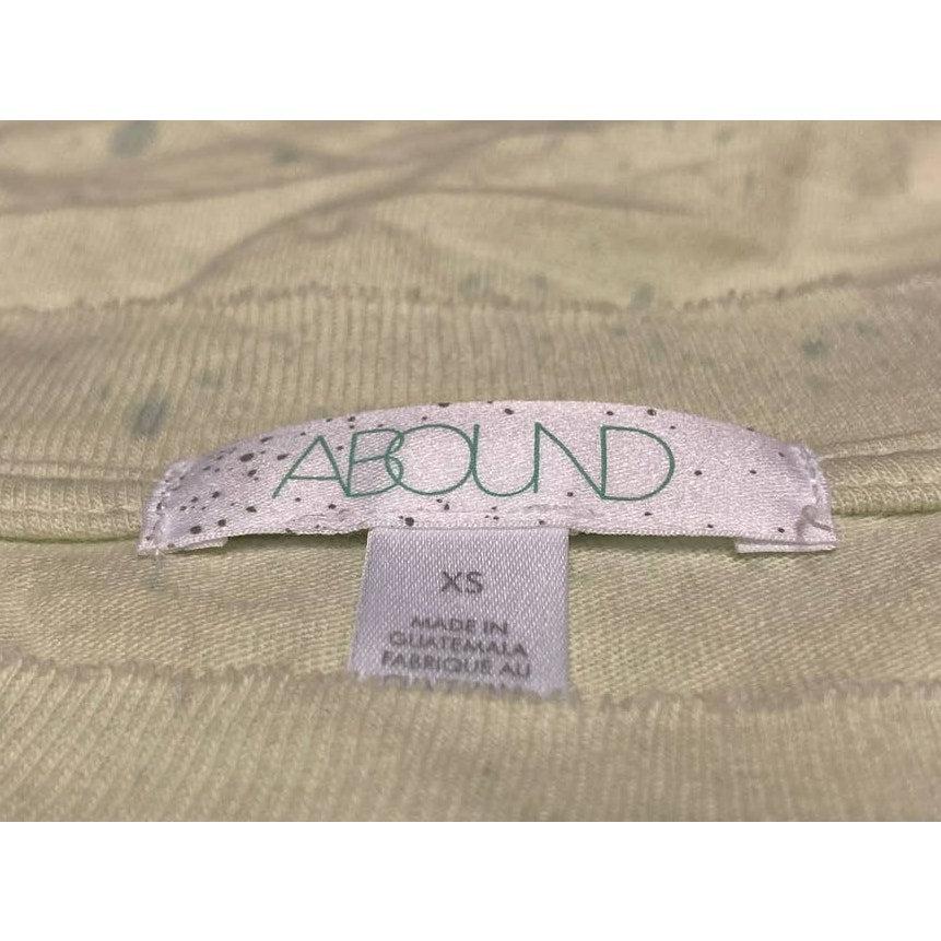 Abound Extra Small XS Green Tie Dye NEW Cotton Knit Boxy Crop Tee Front Pocket