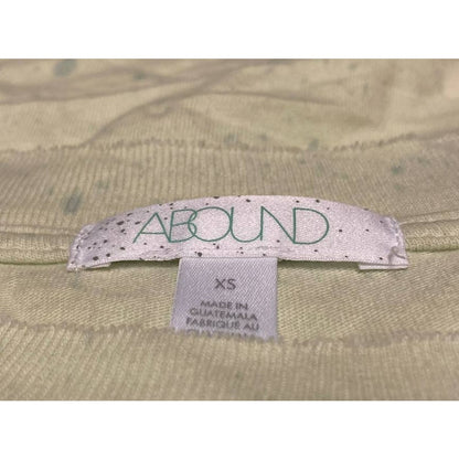 Abound Extra Small XS Green Tie Dye NEW Cotton Knit Boxy Crop Tee Front Pocket