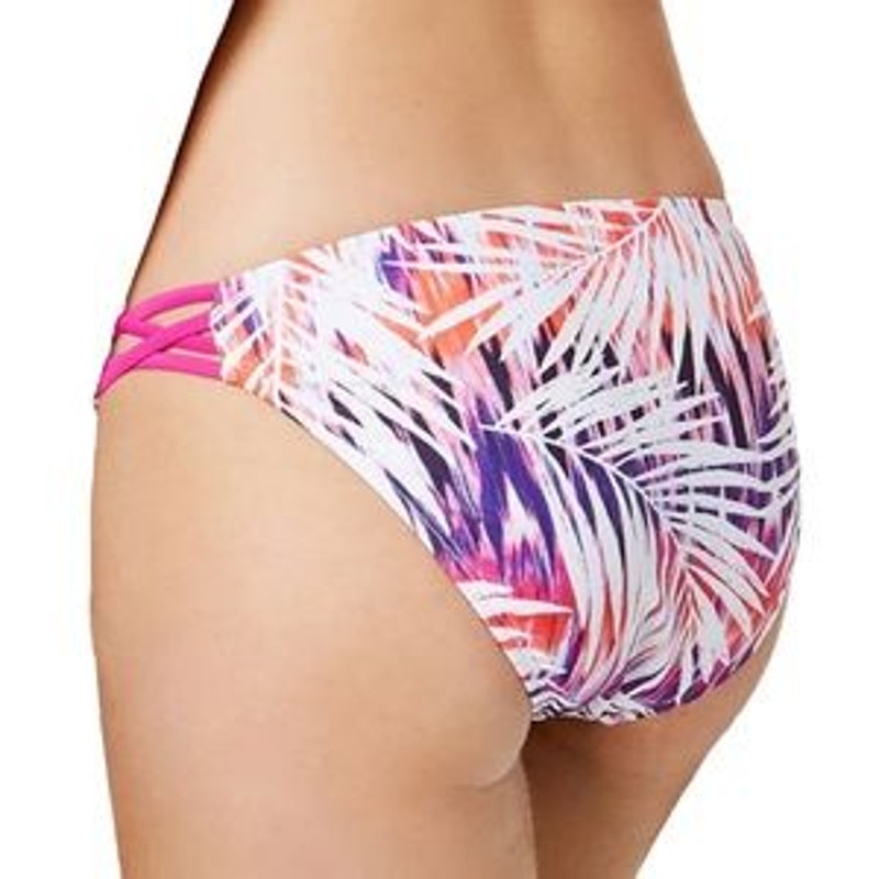 GO Gossip NEW Palm Dazed Strappy Hipster Bikini Bottoms Size Small
