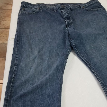 Wrangler Authentic Jeans Denim Relaxed Fit Cotton 46" Waist 32" Inseam Dark Wash