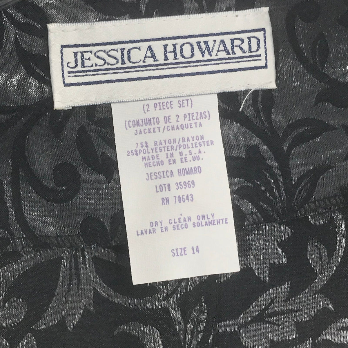 Jessica Howard Women's  Long Sleeves Jersey Jacket Floral Print SZ 14 NWT