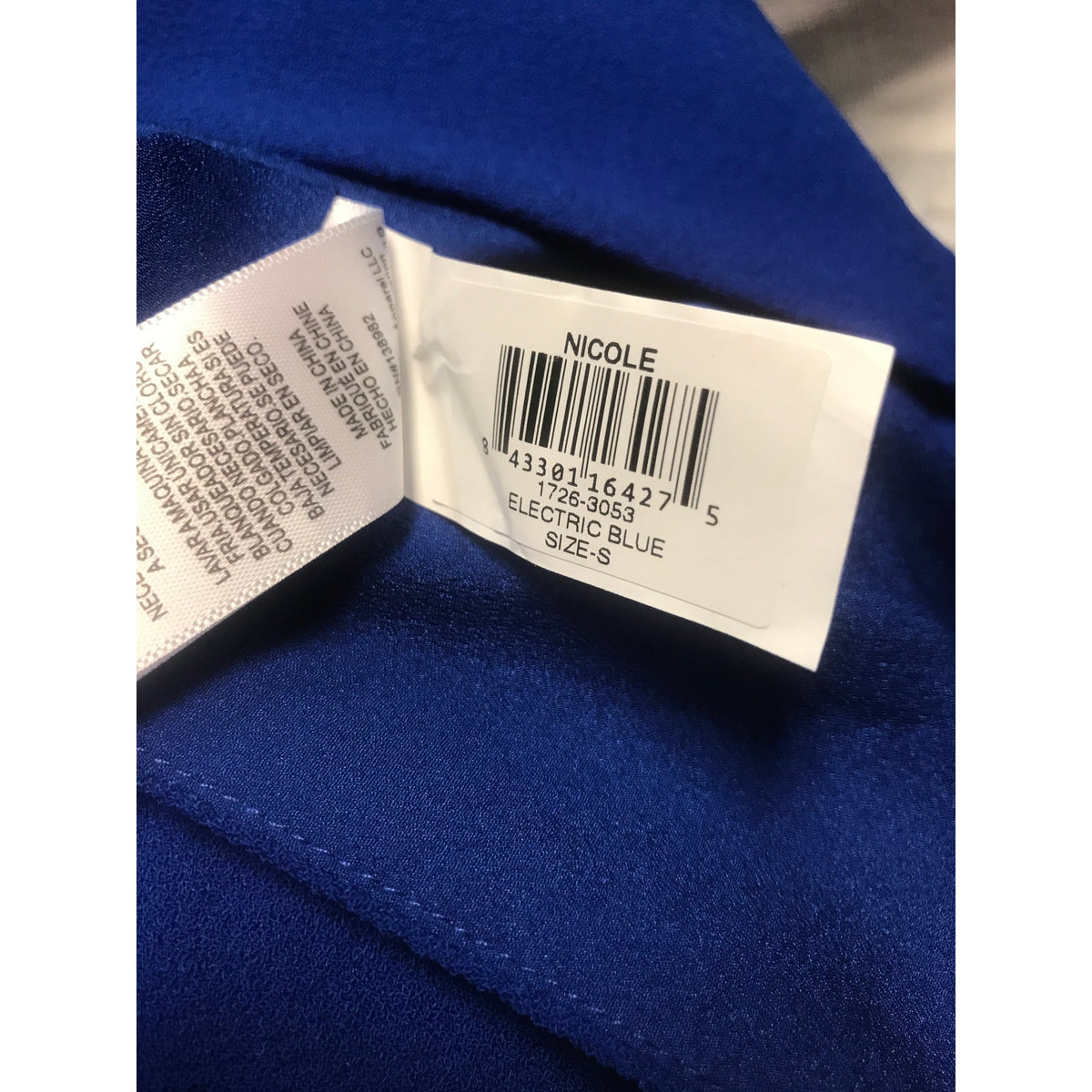 Dress the Population Nicole Sheath Dress Electric Blue Small
