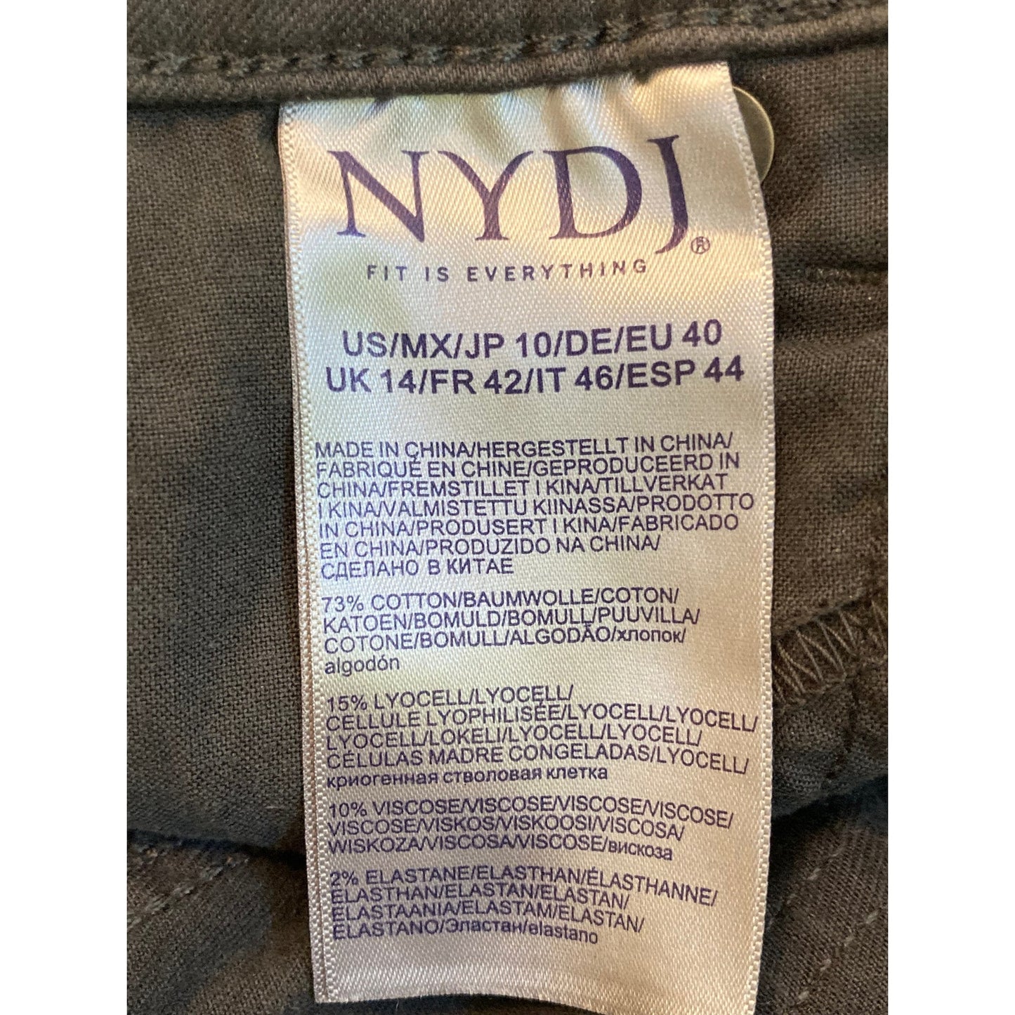 NYDJ Women's Jeans Marilyn Straight Leg Size 10 Vintage Pewter Gray NWT