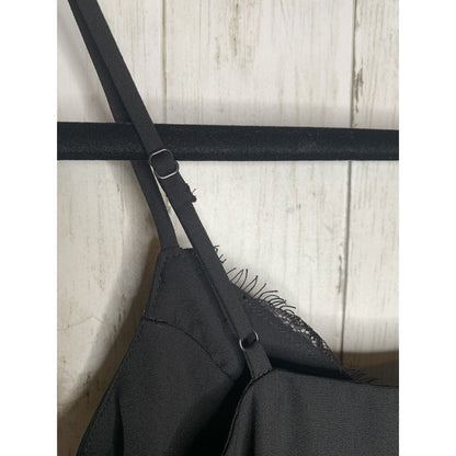 Socialite Lace Trim Camisole Extra Small/XS Black NWT Adjustable Straps Lined