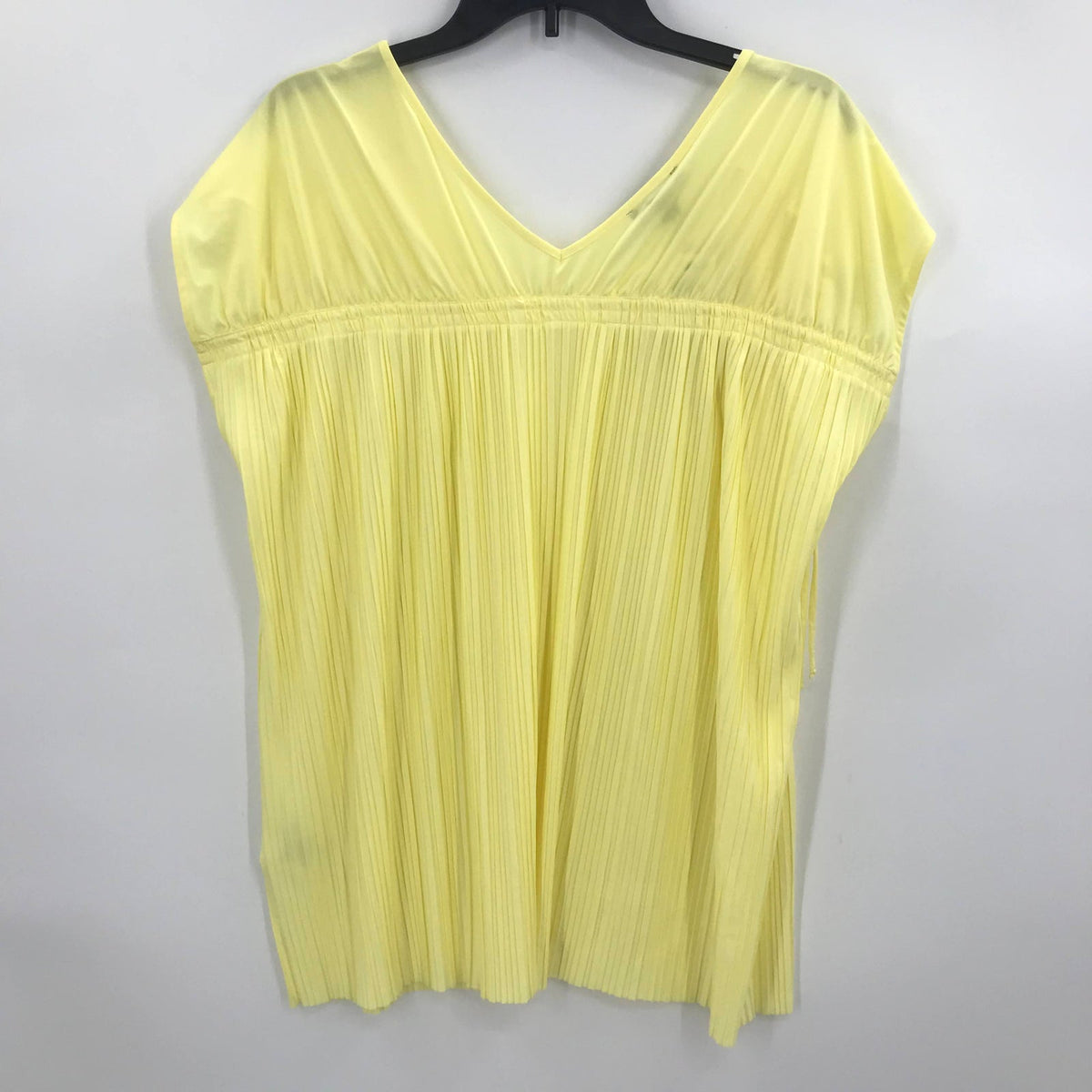 Alfani Plus Size Pleated Sleeveless Blouse Top Adjustable Ruching Shoulders OX