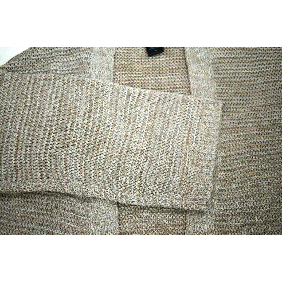 CENY Cardigan Sweater Size Medium Taupe NWT Front Pockets COZY Knit 3/4 Sleeve