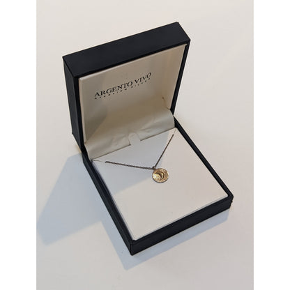 Argento Vivo Sterling Silver 18" long Crescent Moon Pendant Charm Necklace NWT