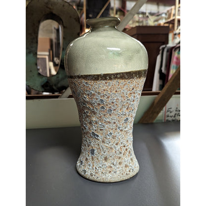 Sagebrook Home Decorative Ceramic Vase Green Mixture Textured Piece Crazing NEW