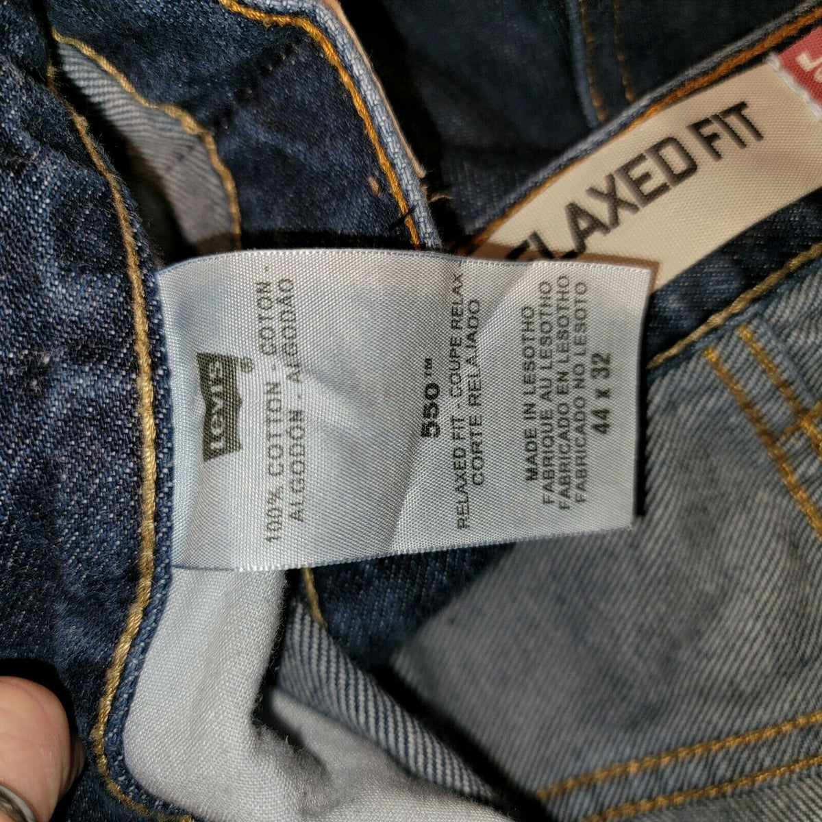 LEVI LEVIS 550 RELAXED FIT MEN'S JEANS SIZE 44" X 32" RED TAB Big Tall