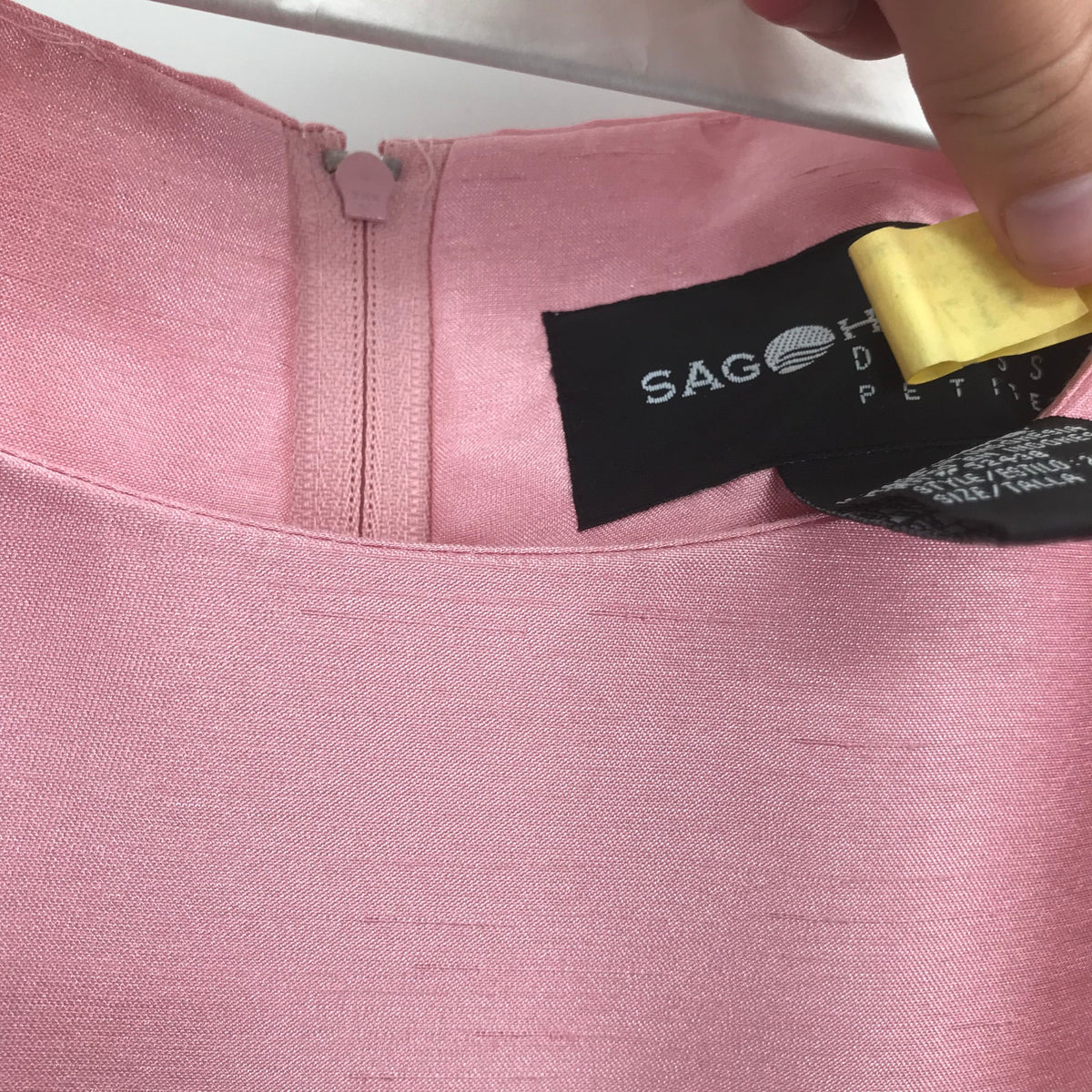 Sag Harbor 2 Pc Set Button Front Jacket Sheath Dress Back Zip Pink 12P Career
