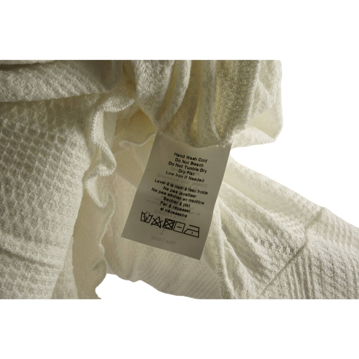 All in Favor Mock Neck Textured Rib Top Large Ivory NEW Lettuce Edge Long Sleeve
