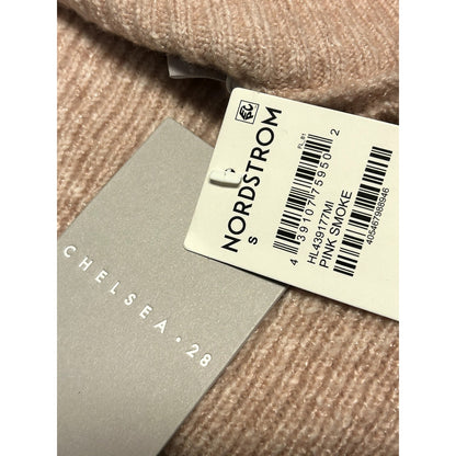 Chelsea28 NWT Ribbed Off The Shoulder Sweater Pullover Pink Smoke Small