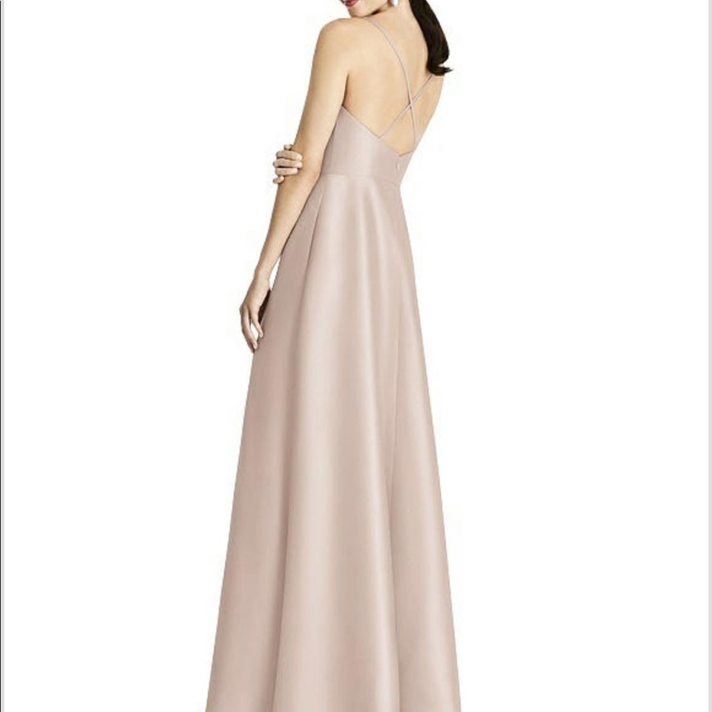 Alfred Sung Full Skirt Maxi Dress Spaghetti Strap Size 0