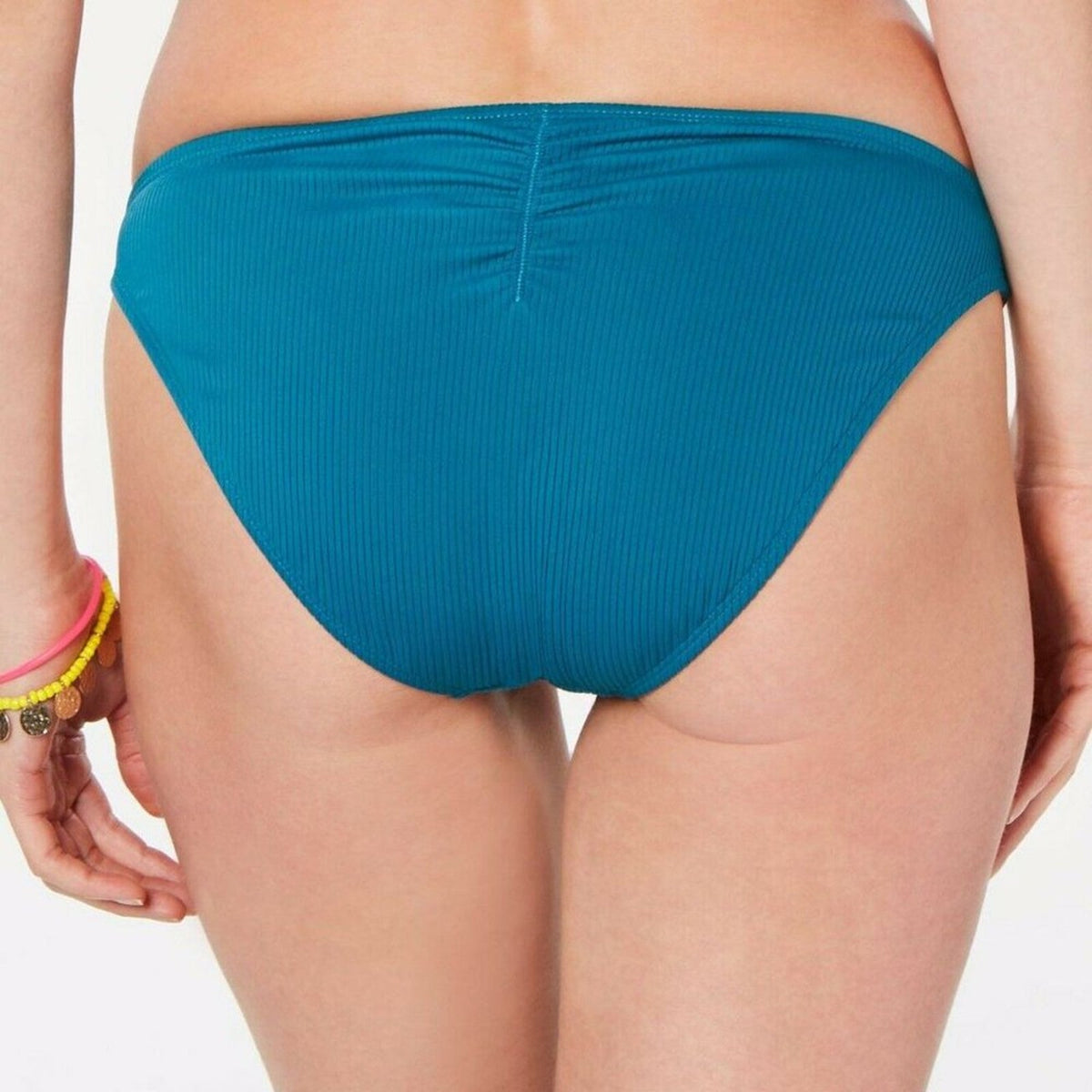 NWT California Waves Juniors Teal Ribbed Hipster Size Small